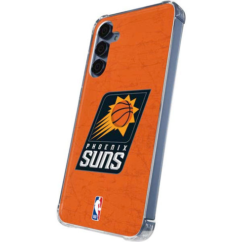 NBA Phoenix Suns Distressed Galaxy S24 Clear Case